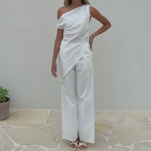 By Frankie Linen Style Top and Pant Set